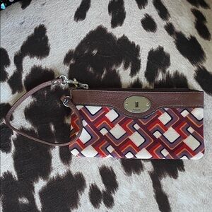 Fossil Multicolor Geometric Wristlet